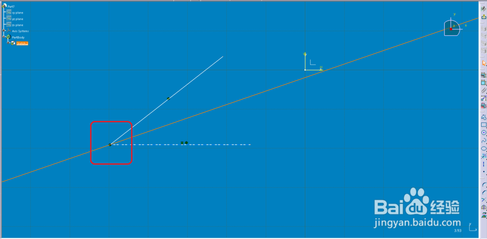 CATIA草图怎么绘制一个角度的中分线