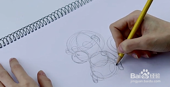 怎么用素描画猴子