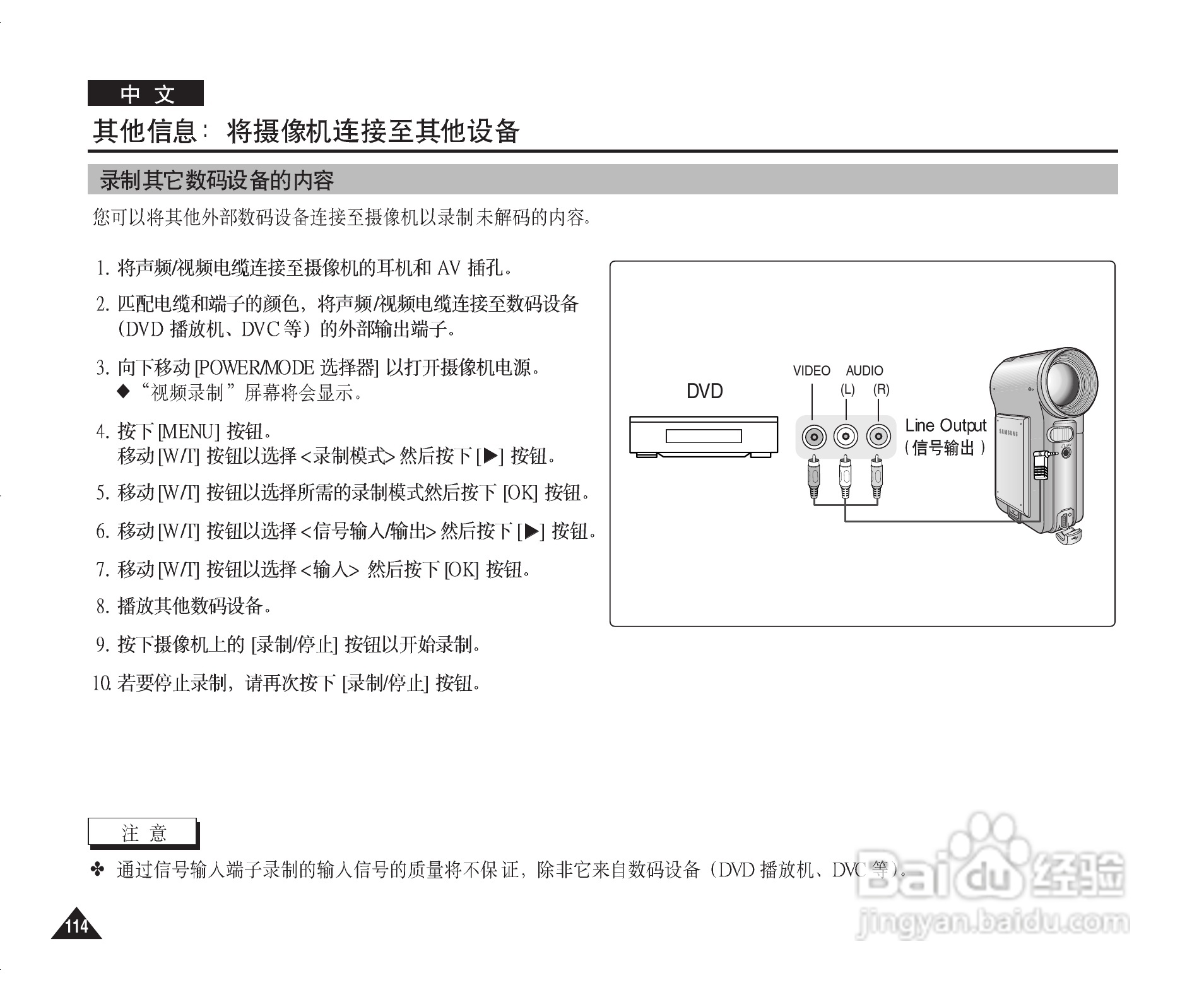 三星VP-M2200S(B)摄录一体机使用说明书:[12]