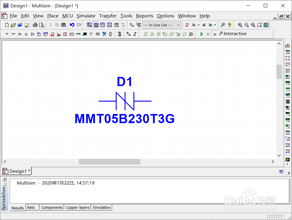 Multisim怎么放置晶闸管浪涌保护器件？