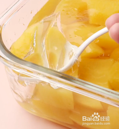 黄桃果冻的做法