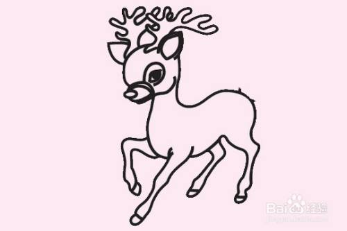 驯鹿的简单画法