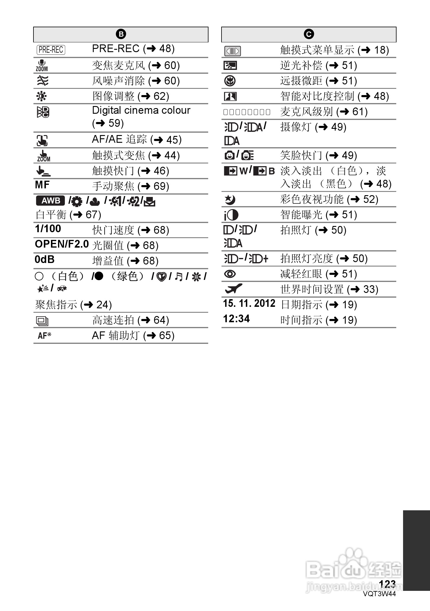 松下HC-V500MGK数码摄像机使用说明书:[13]