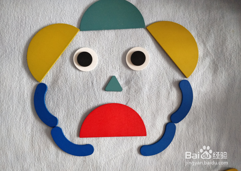 用彩色拼板怎样拼目瞪口呆的表情?