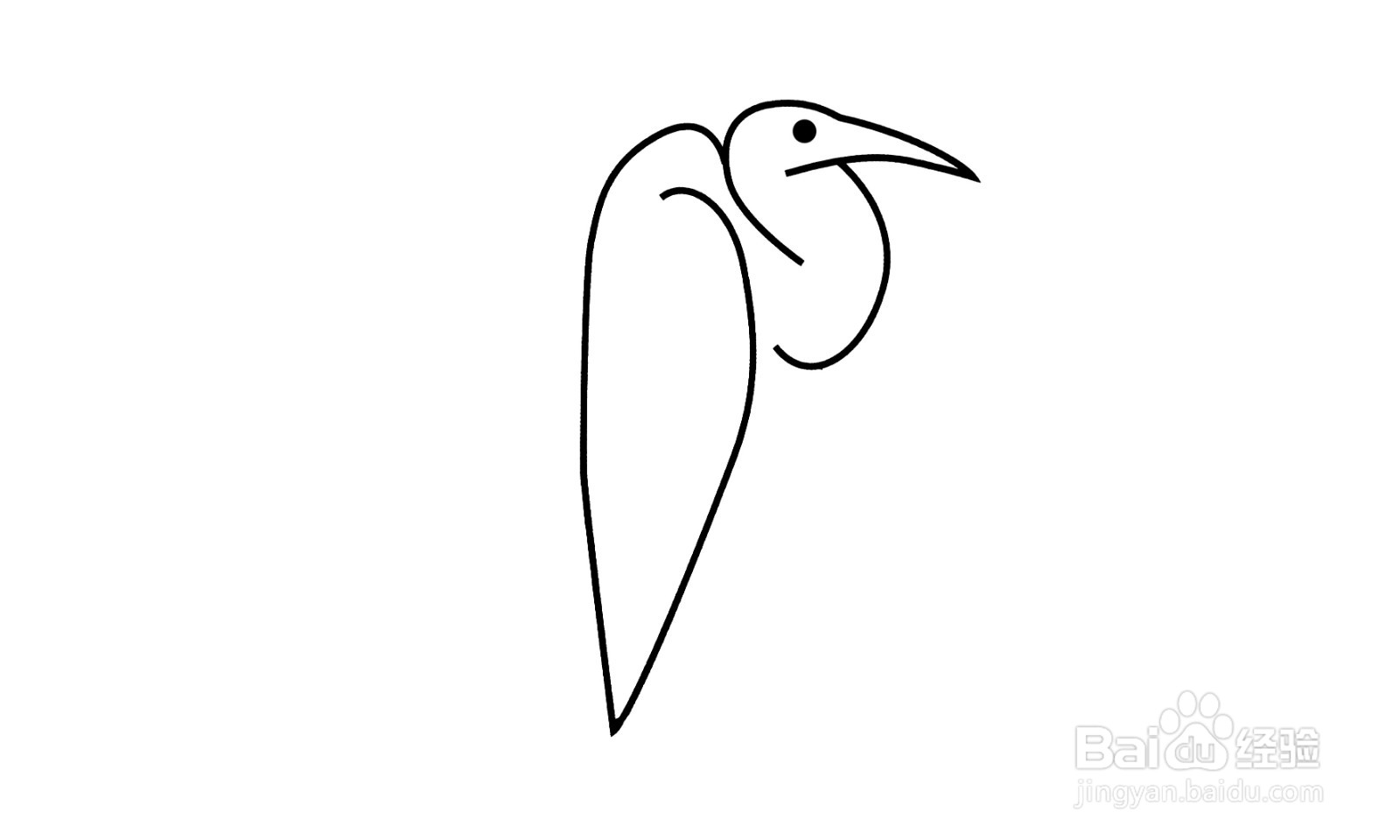 如何画出一只白鹭