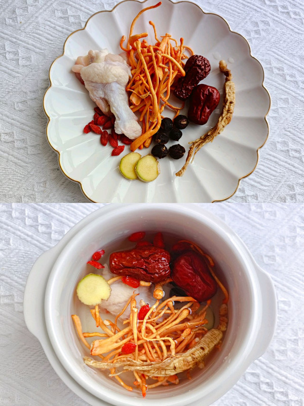 党参虫草花鸡汤