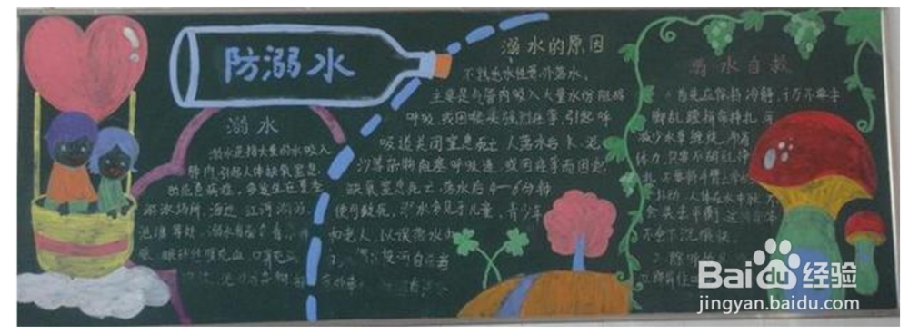 防溺水的黑板报怎样出?