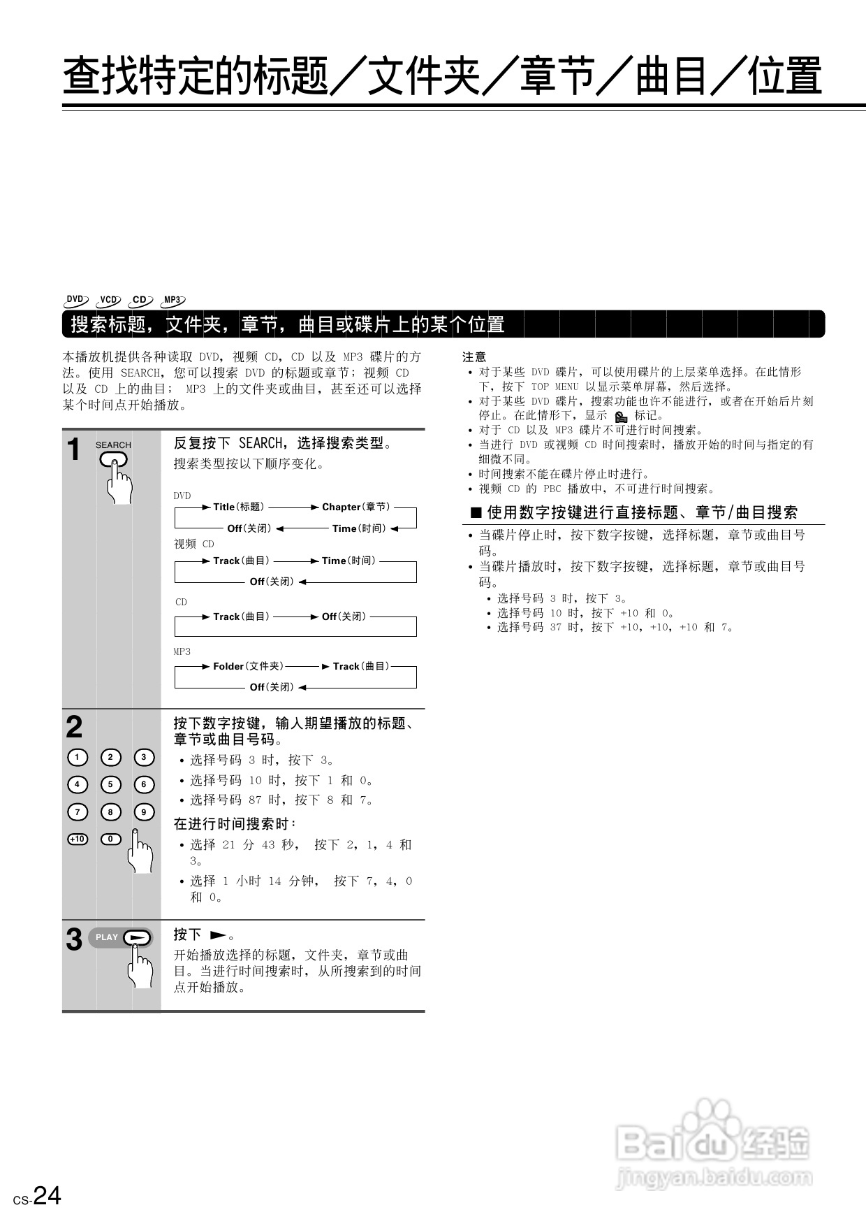 安桥DVD播放机DV-SP500型使用说明书:[2]