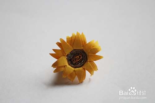 迷你向日葵纸花怎样做 百度经验