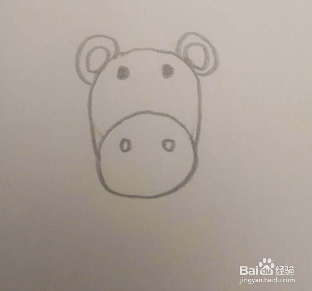 简笔画长颈鹿画法6