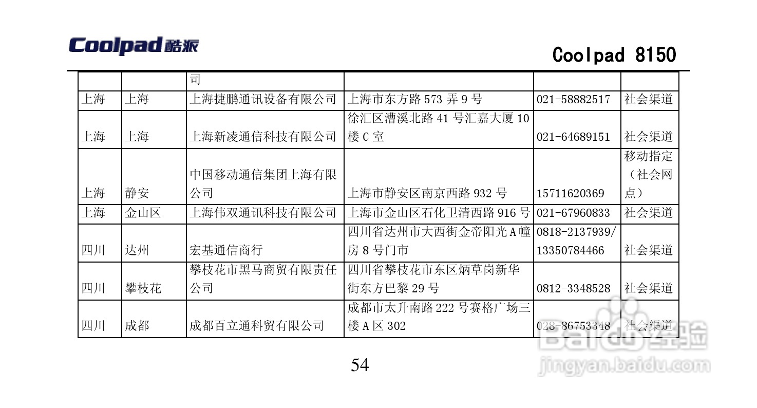 酷派 Coolpad 8150手机说明书:[10]