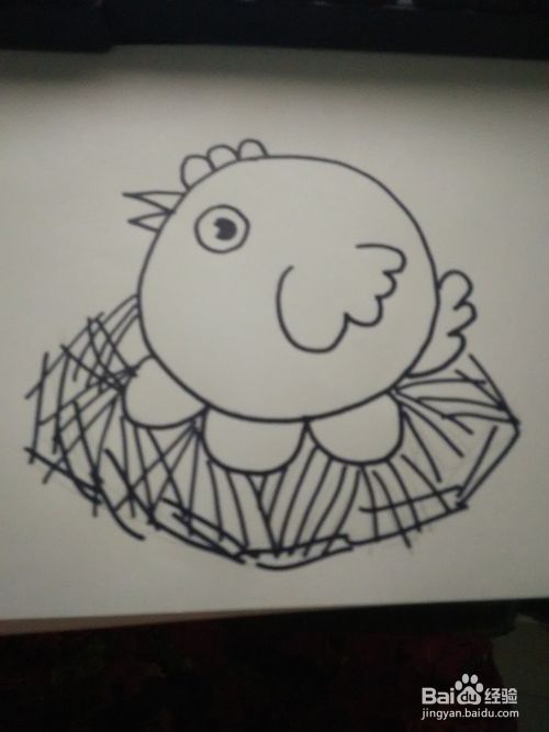 儿童简笔画——母鸡孵蛋
