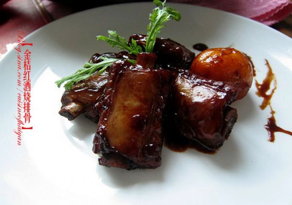 金桔红酒烧排骨
