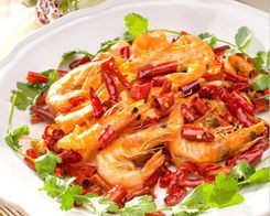香气四溢香辣虾