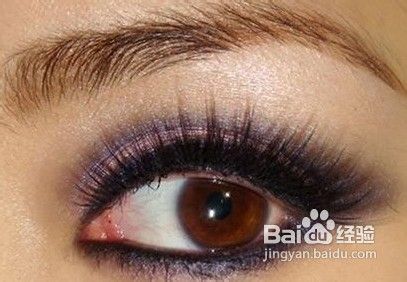 紫色烟熏妆画法