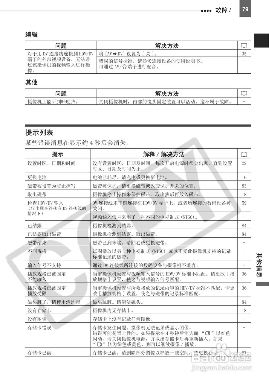 佳能HV20数码摄像机使用说明书:[8]