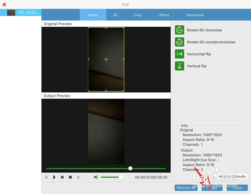 iPhone拍视频后发现方向旋转了90度该怎么修正
