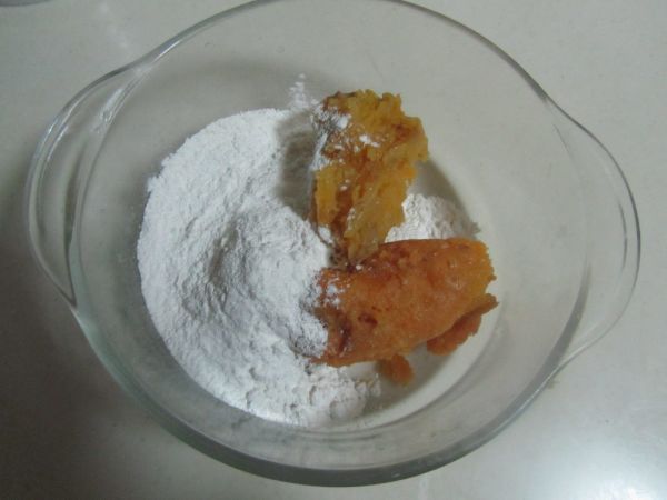 芝麻红薯豆沙饼