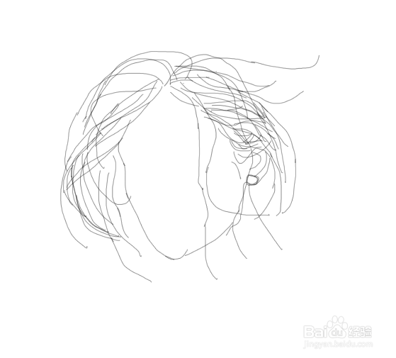 头发凌乱的美女是怎么画的