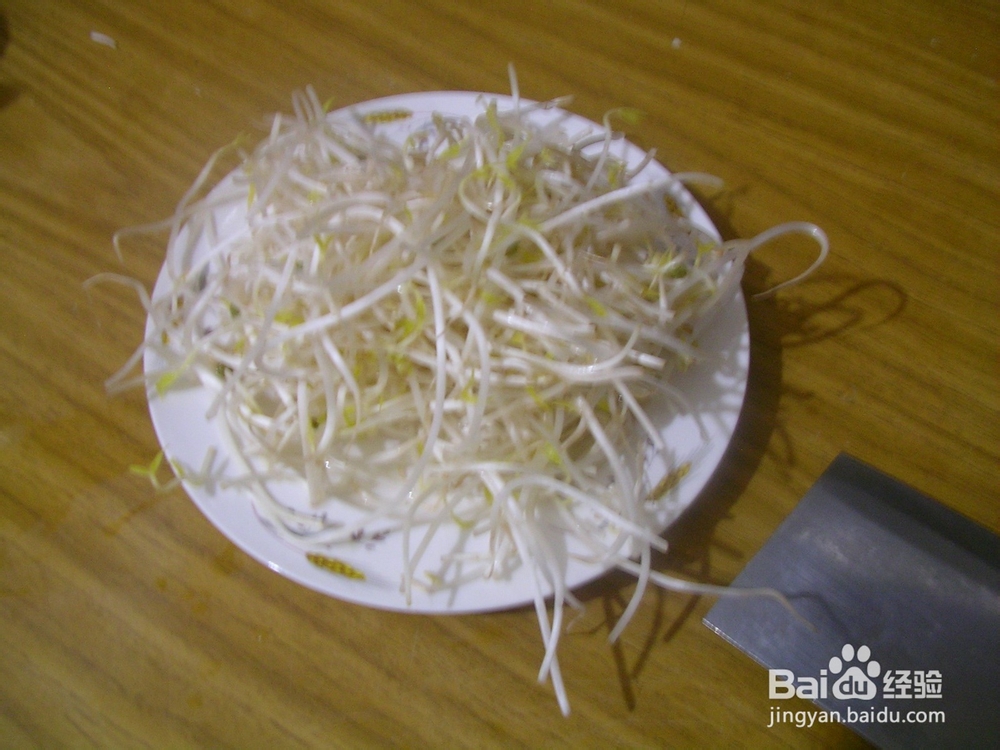 绿豆芽炒韭菜