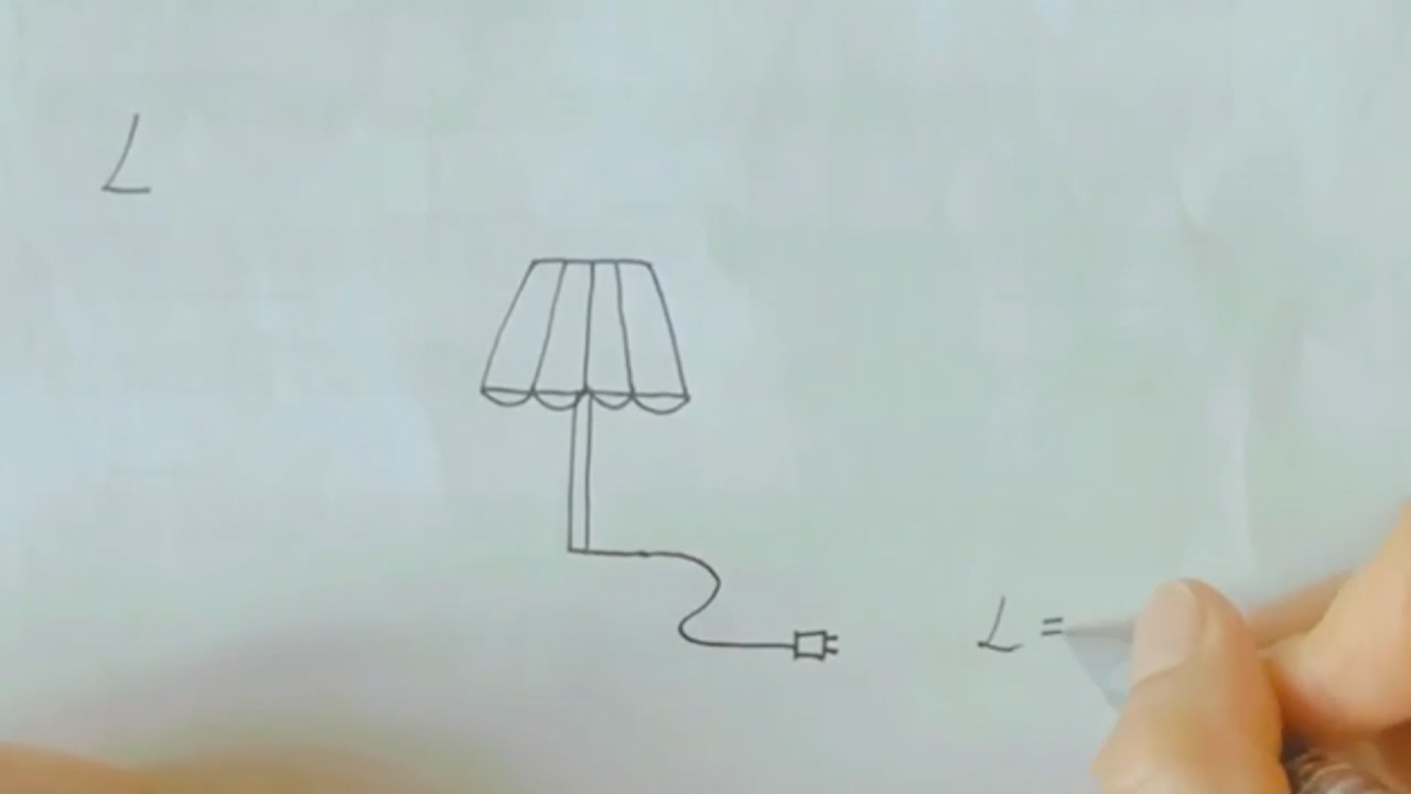 字母L变身台灯简笔画怎么画