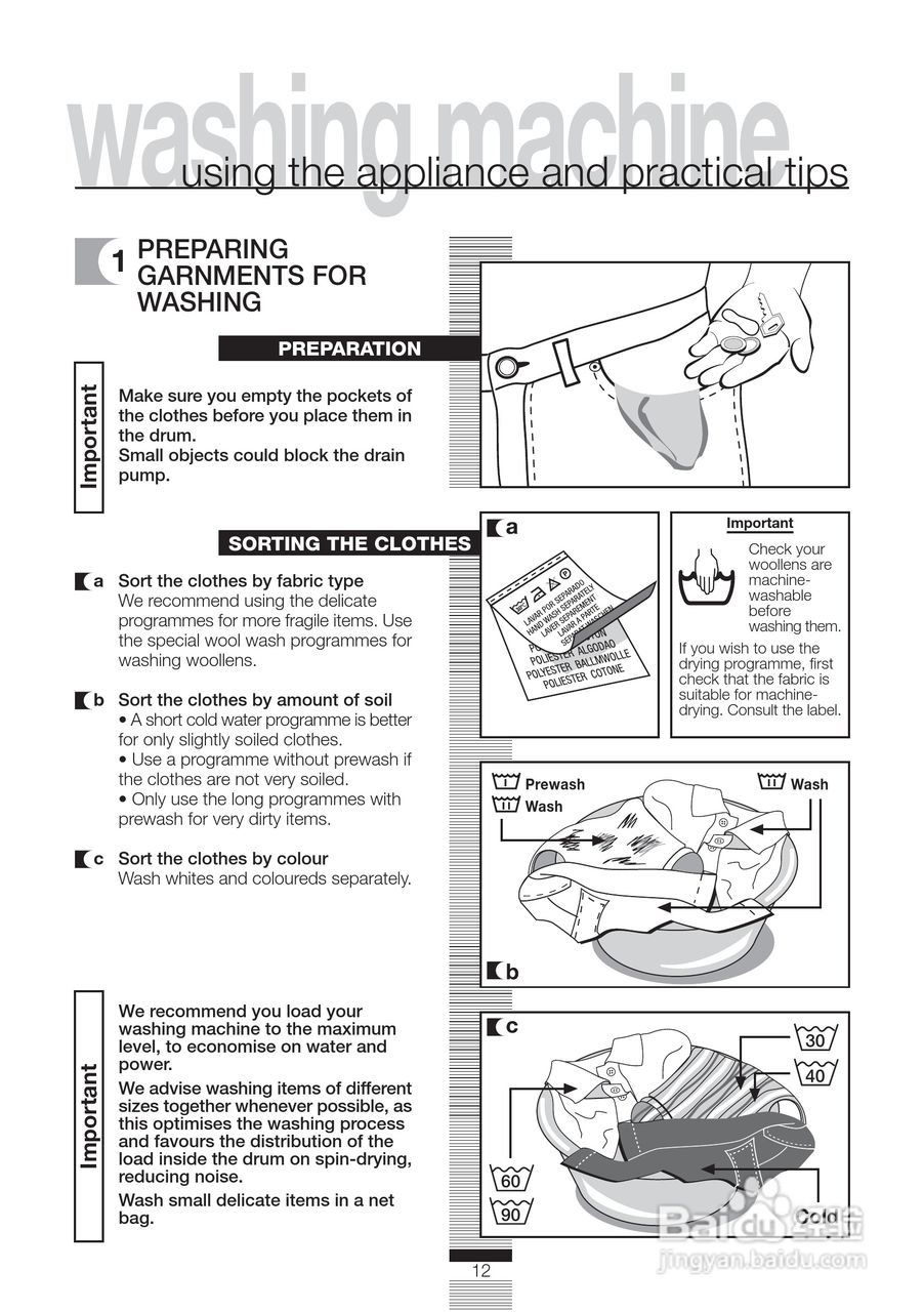 法国白朗WFD711A型前置式洗衣机干衣机说明书:[2]