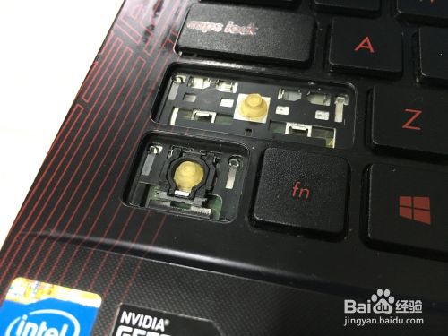 华硕笔记本键盘按键、键帽拆下后装回的方法步骤