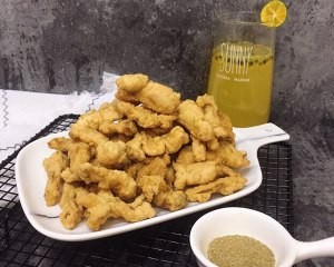 教你怎么做炸蘑菇/炸平菇