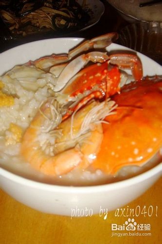 海蟹鲜虾粥的做法