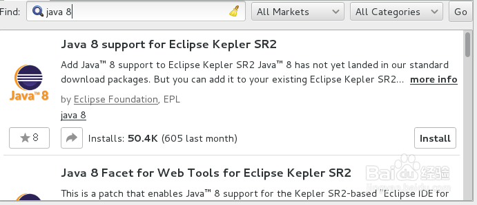 eclipse安装jdk1.8、tomcate8.0