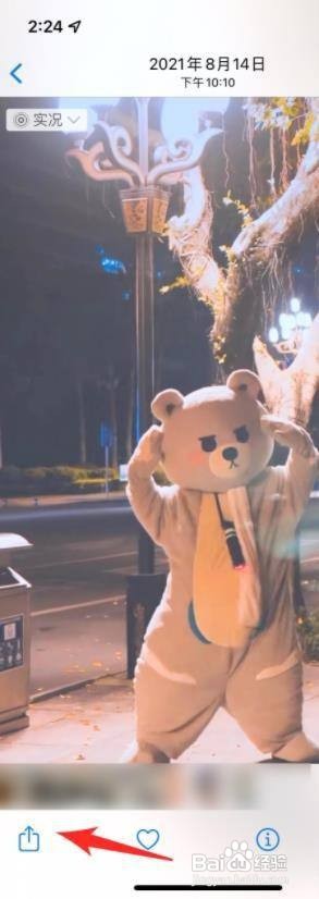 苹果实况照片怎么变视频