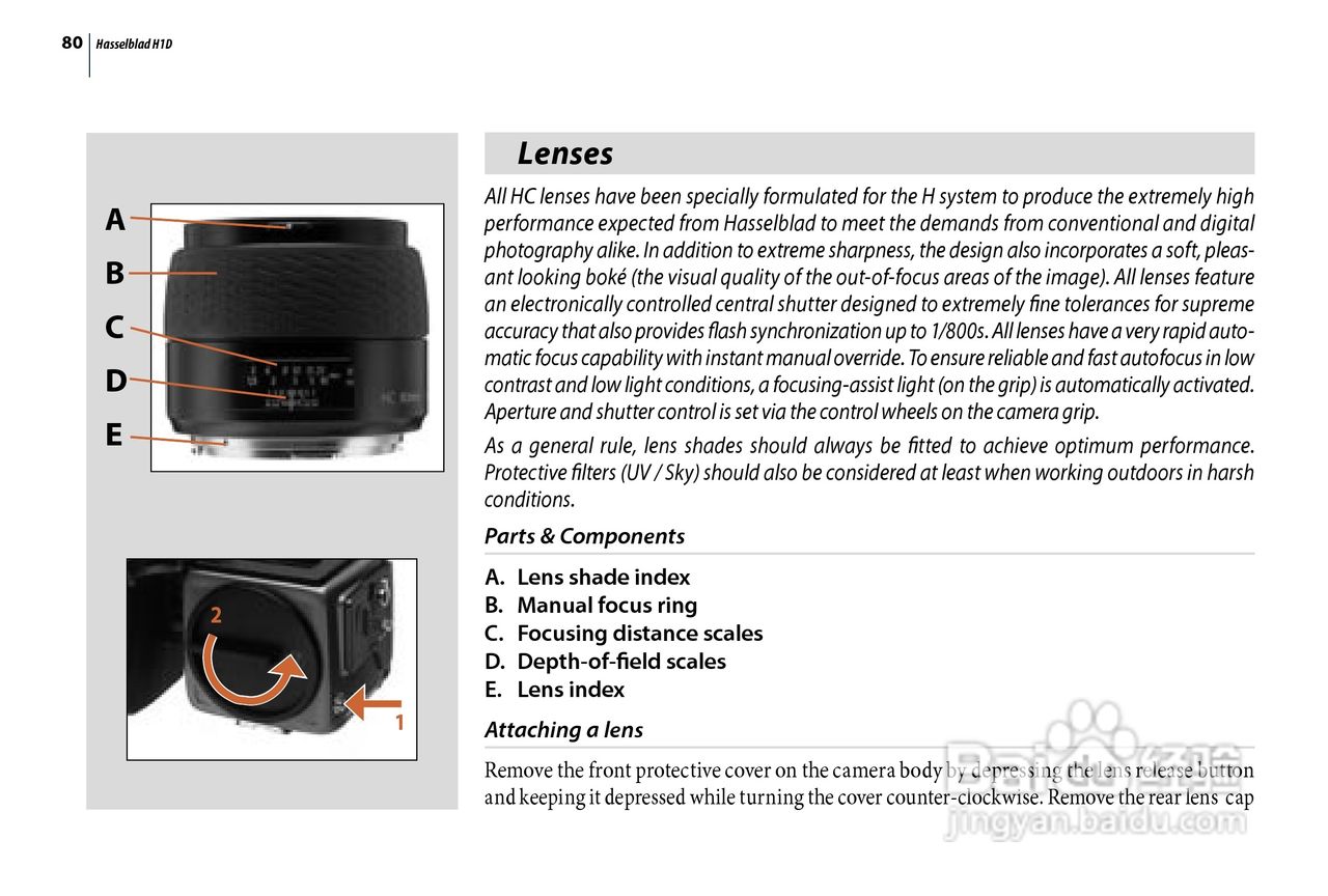 哈苏 H1D数码相机说明书:[8]