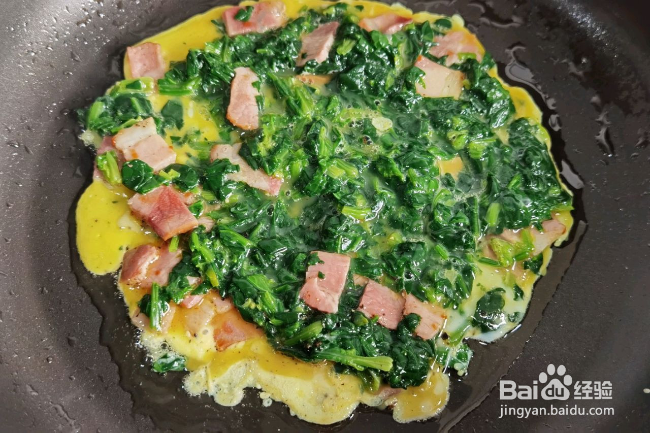 培根菠菜芝士卷饼的做法