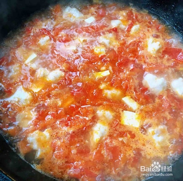 虾滑番茄豆腐蛋花羹的制作方法