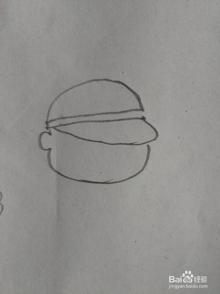 戴帽子小男孩怎么画