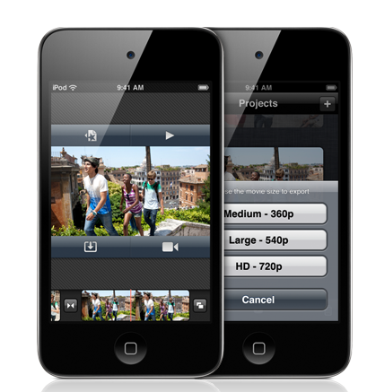 iPod touch的视频剪辑功能