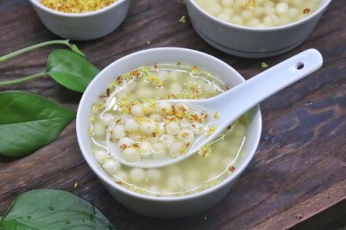 桂花糖水鸡头米