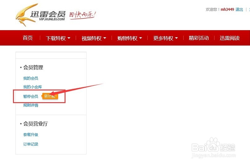 迅雷暂停会员功能怎么用