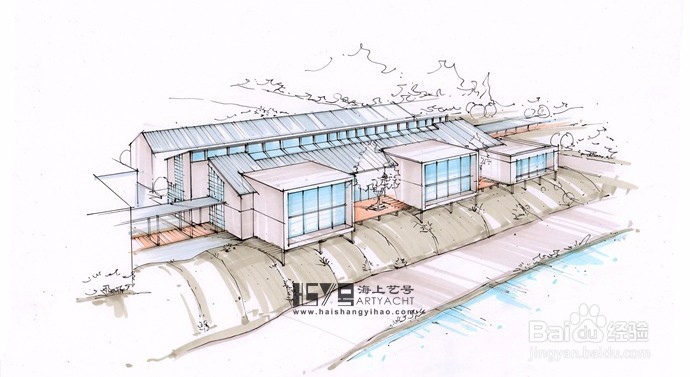 展览类建筑手绘表现如何画