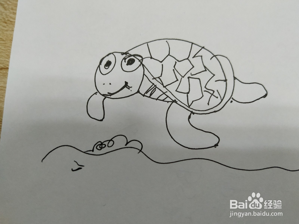 可爱的乌龟简笔画怎么画呢