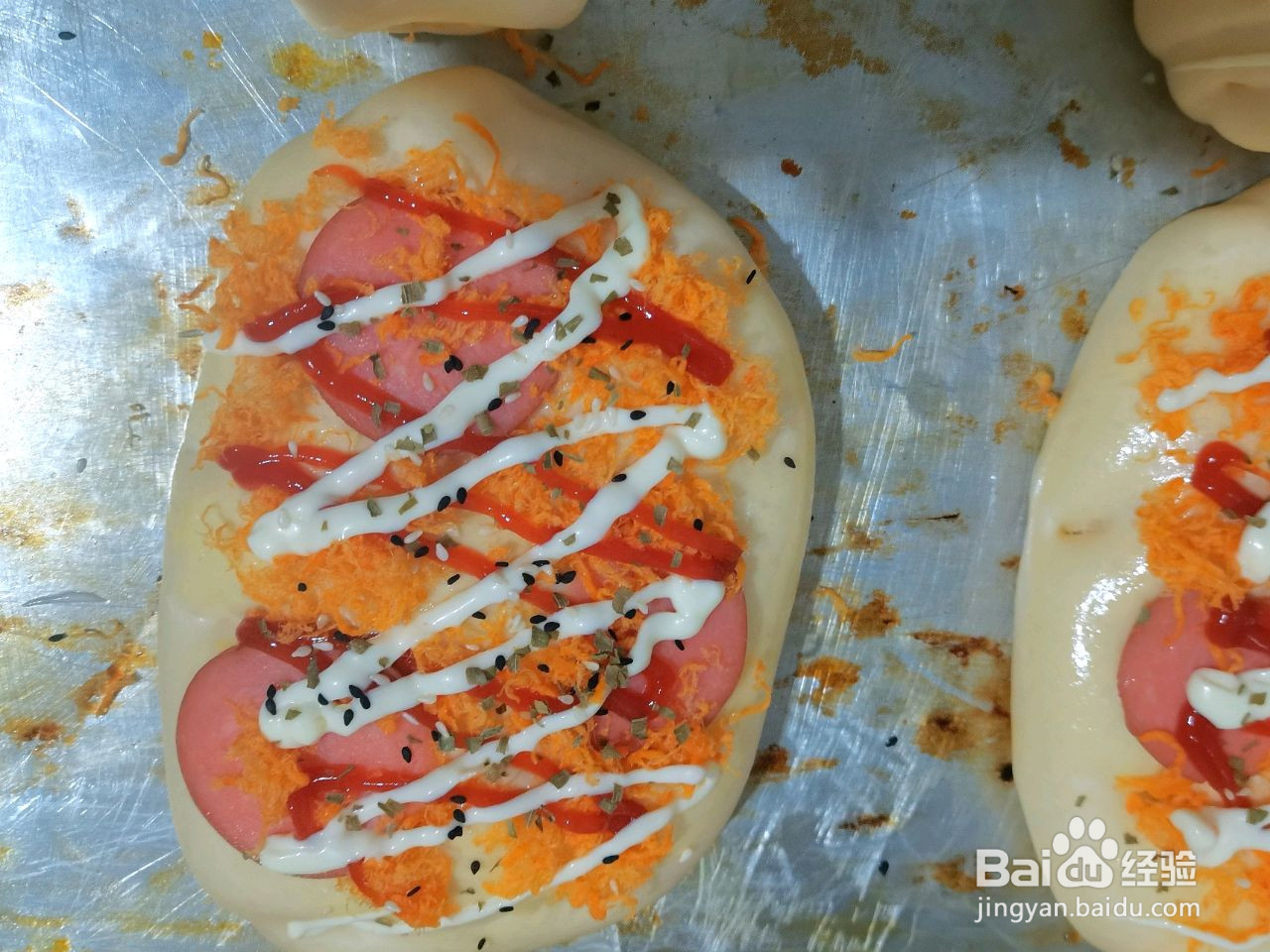 肉松火腿面包的做法