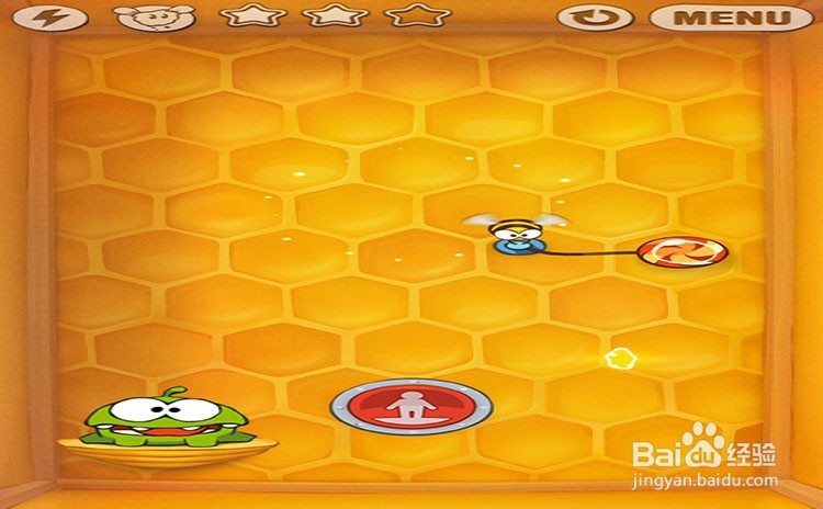 手机游戏割绳子level10-5三星攻略