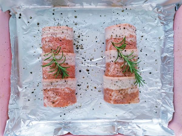 鸡肉培根苹果卷