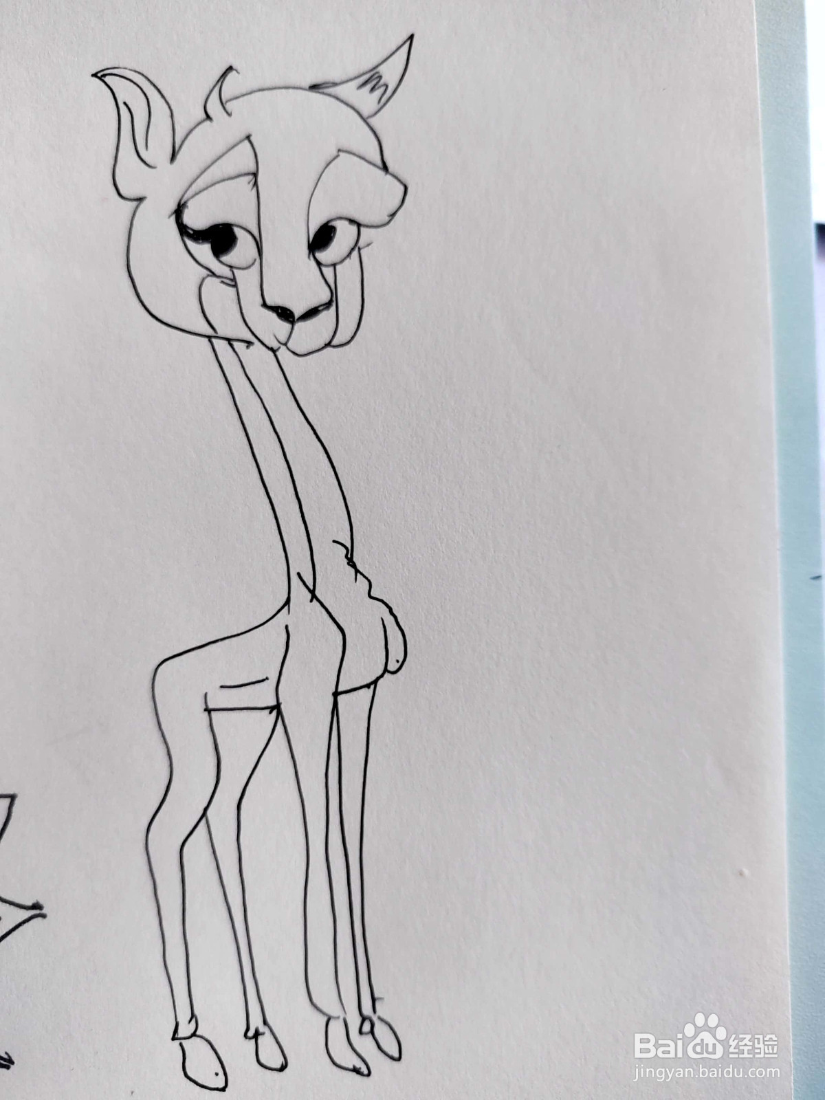 麋鹿线描画怎么画