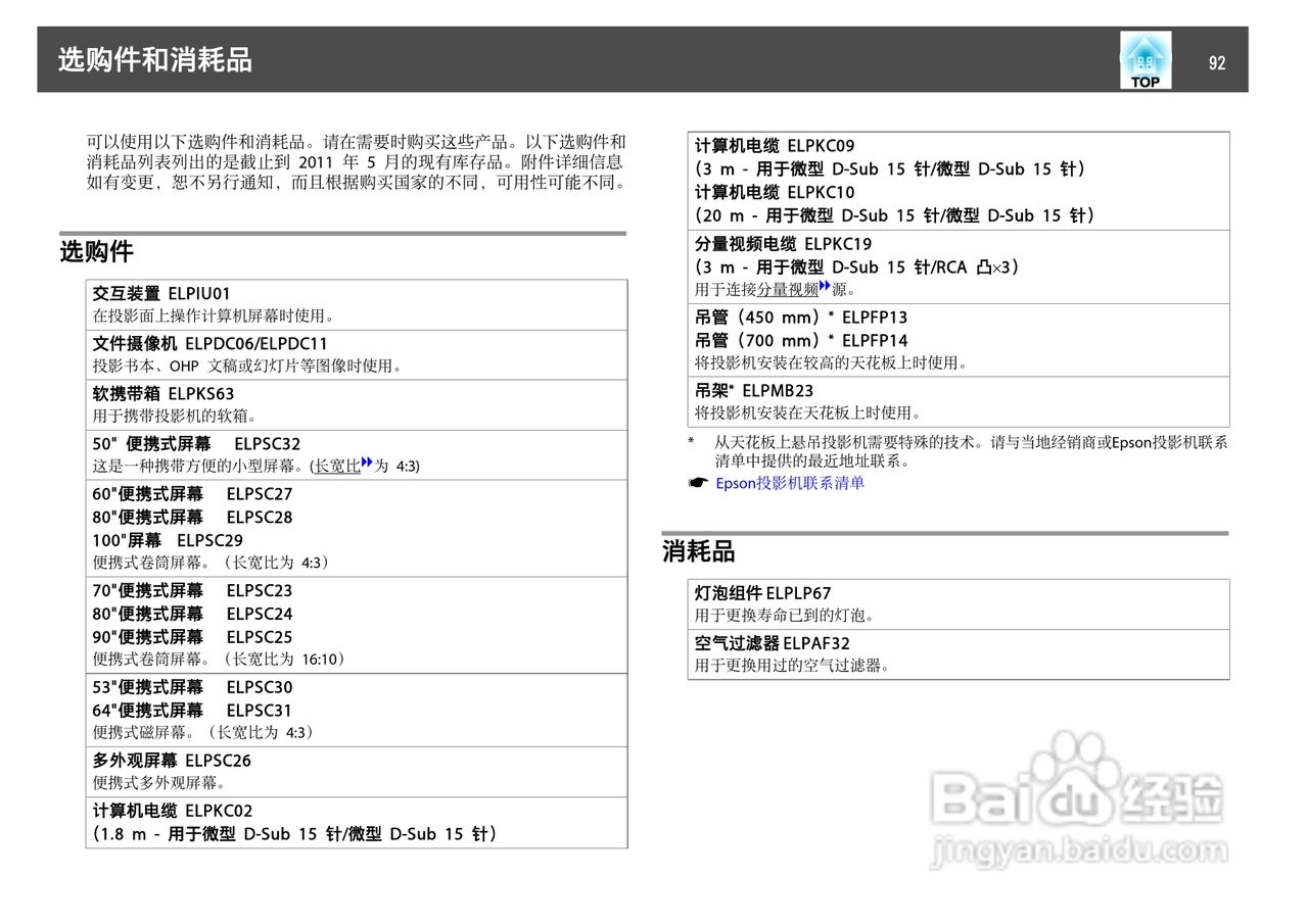 爱普生 EB-C10SE投影机说明书:[10]