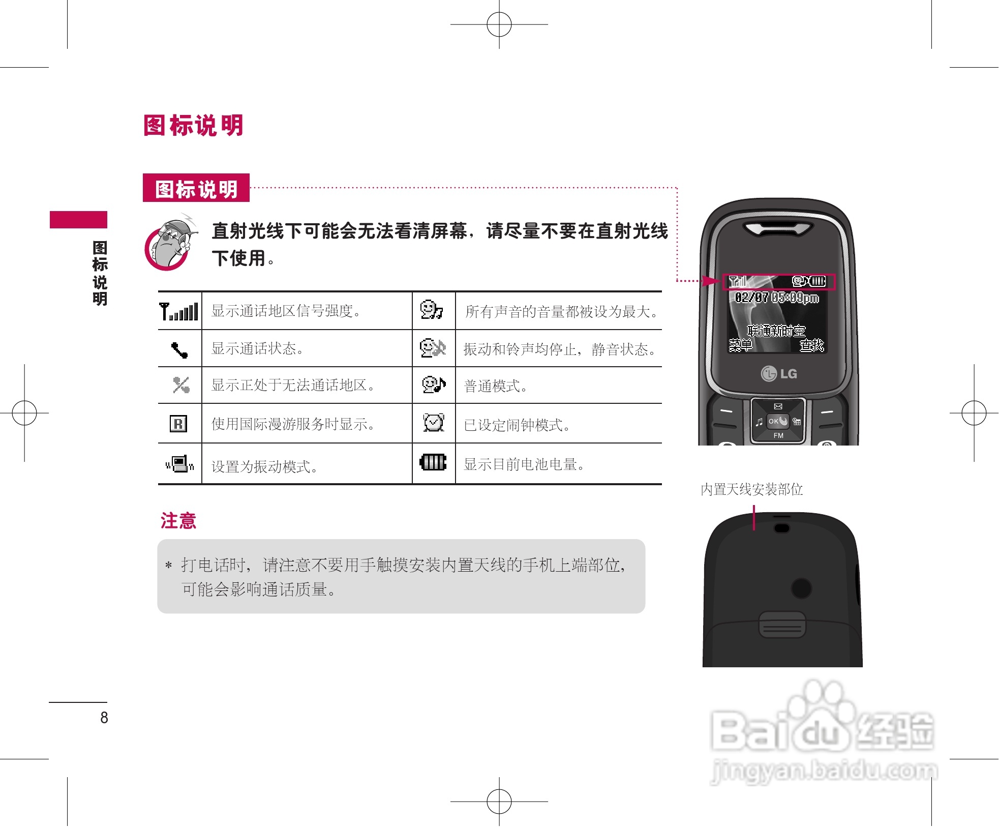 LG KX116手机使用说明书:[1]