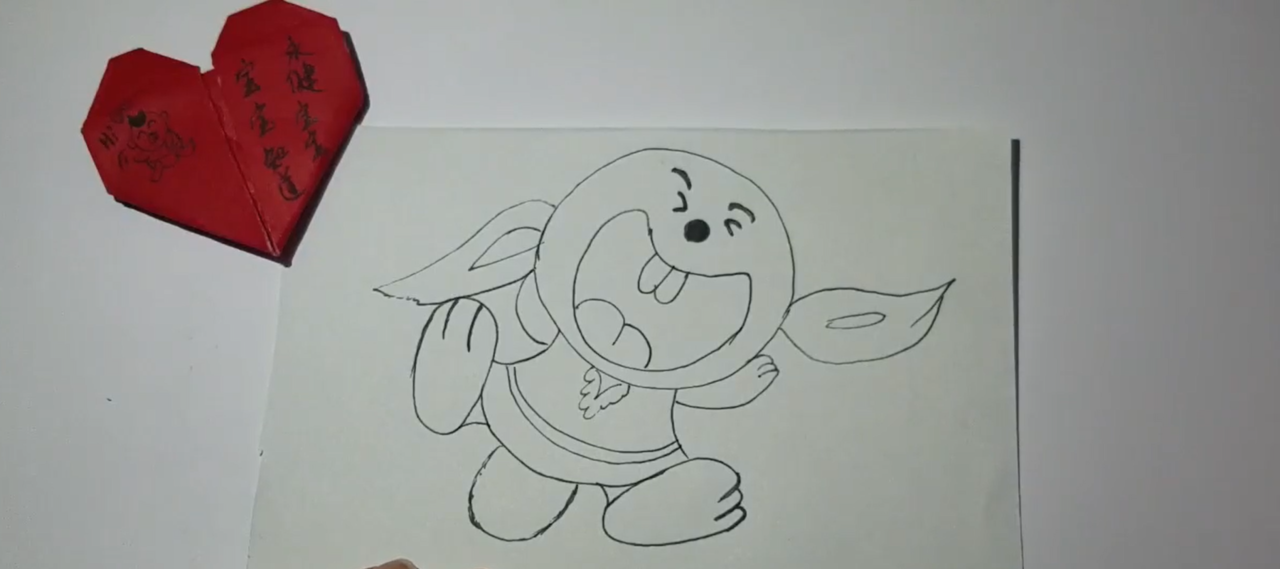 开心兔简笔画怎么画