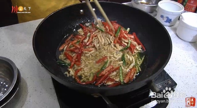 米椒炒鸡丝的做法