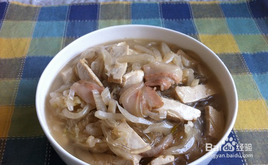 酸菜豆腐炒肉