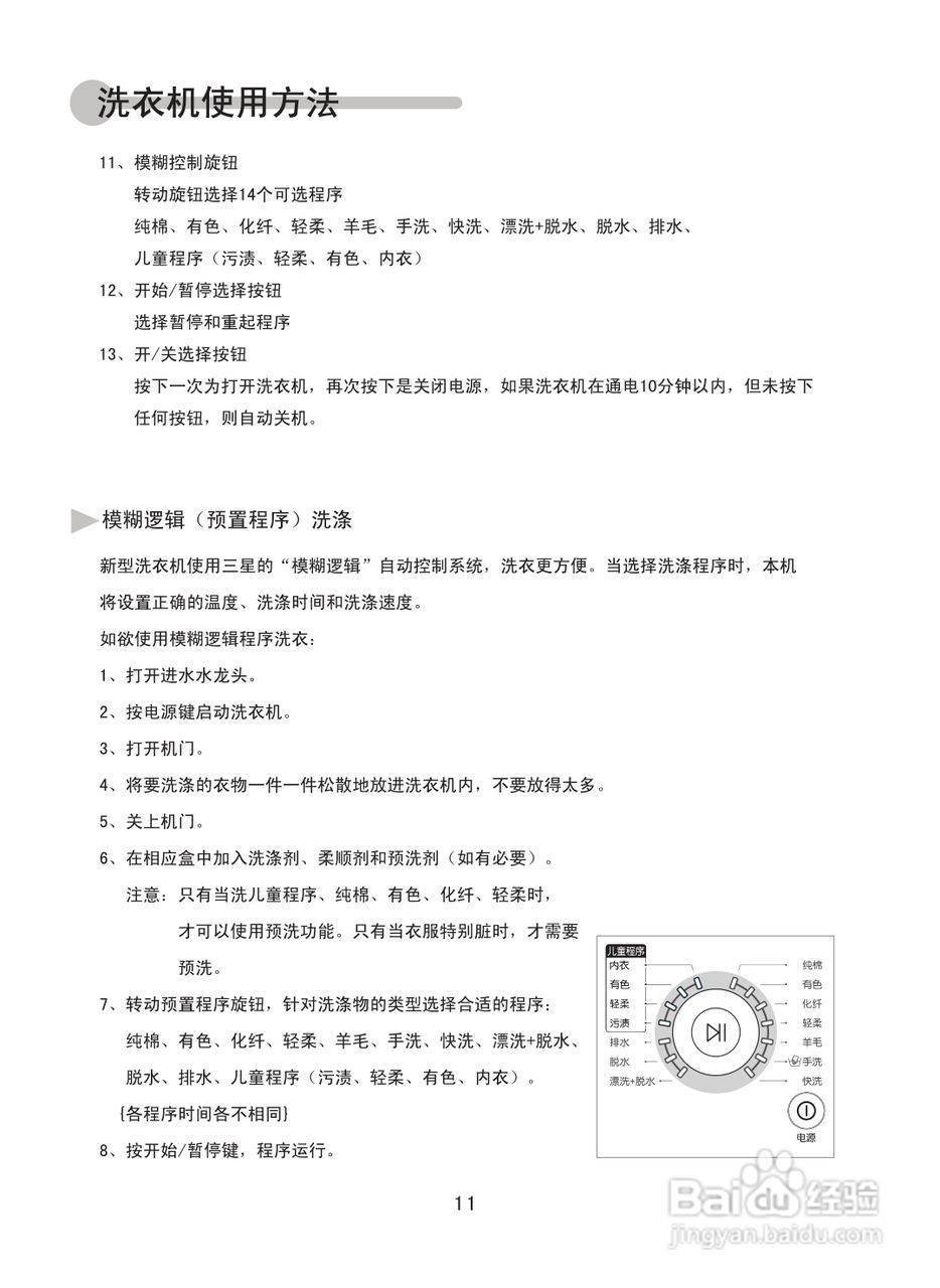 三星WF-B1455AS洗衣机使用说明书:[2]